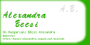 alexandra becsi business card